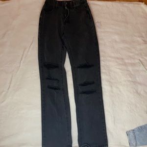 Black rip jeans